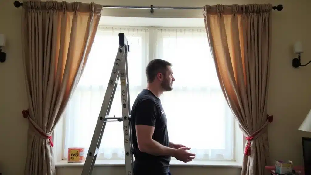 how to put up a curtain pole like a pro